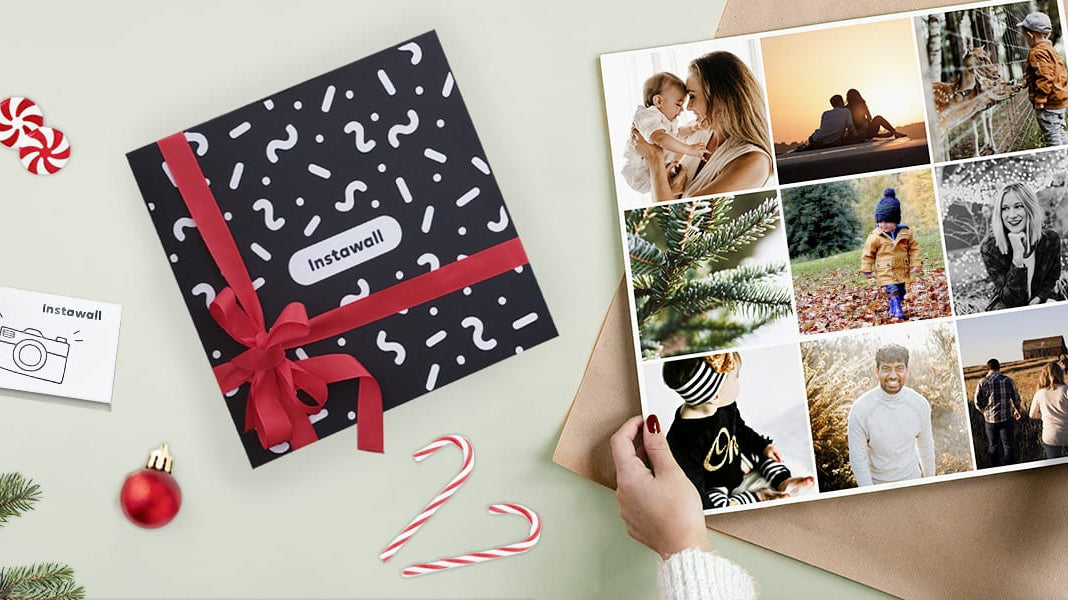 Kerstcadeau met een eigen foto: persoonlijke wanddecoratie onder de boom