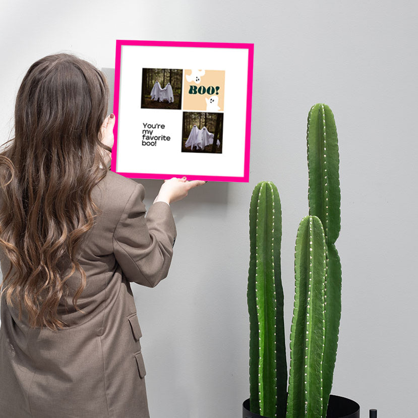 Instawall Poster in Neon Roze lijst Print Instawall Prints