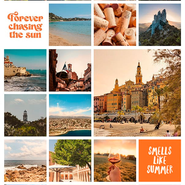Instawall Tuinposter Tall 1:2 collage van 25 foto's als tuinwanddecoratie