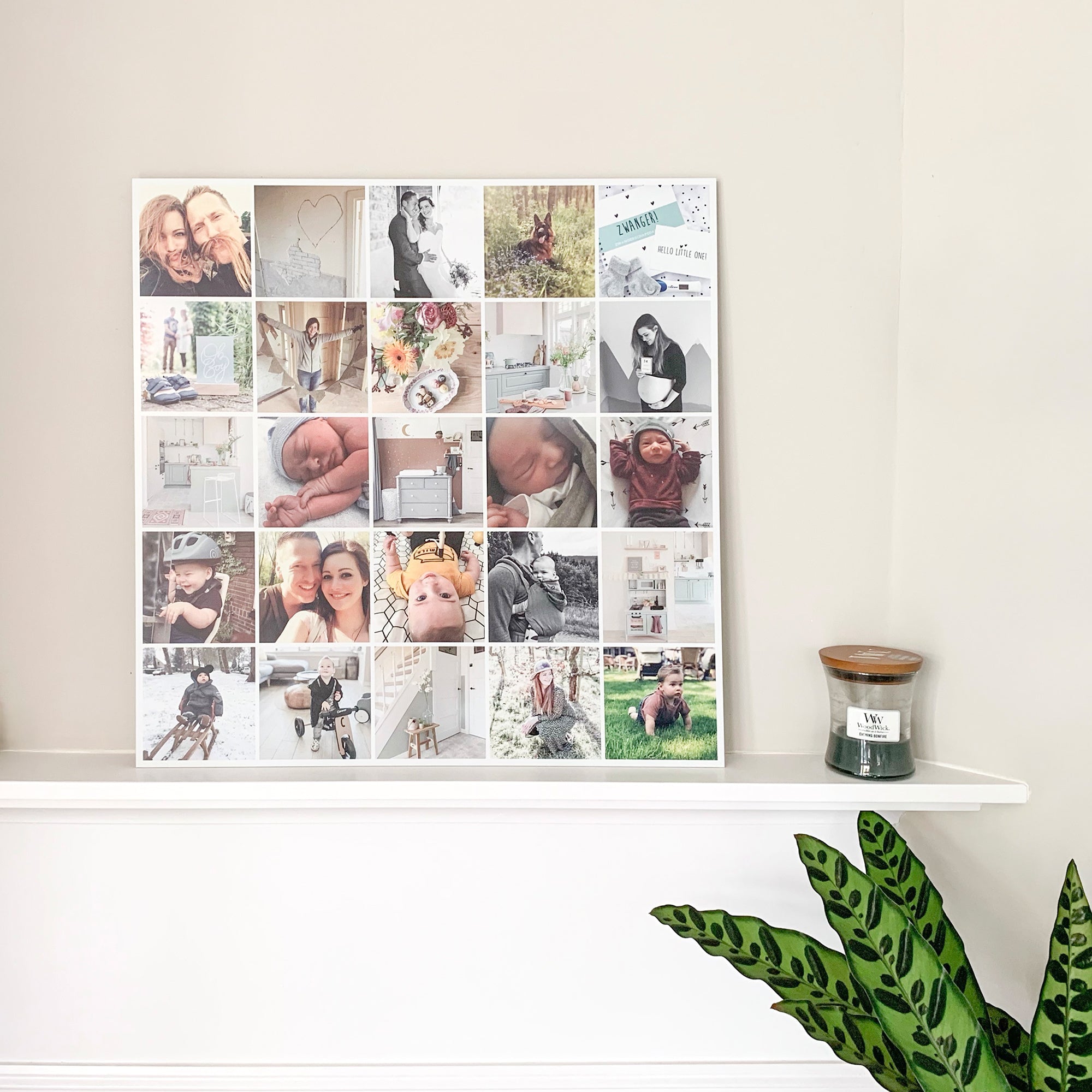 Wanddecoratie in het juiste formaat boven het bed – Instawall op aluminium in de slaapkamer