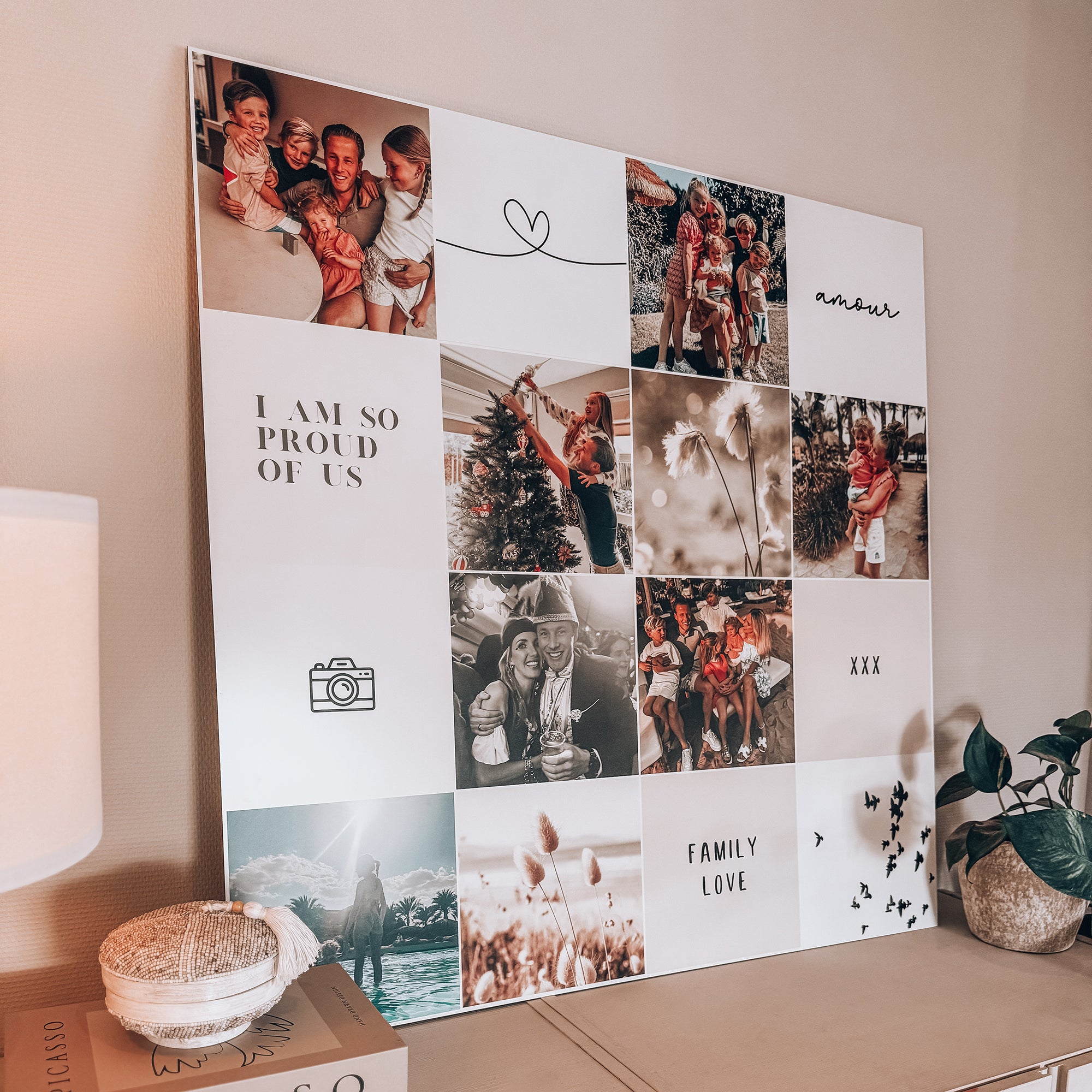 Foto op aluminium in vierkant formaat