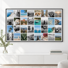 Instawall Canvas Wide fotocanvas met zwarte baklijst aan de muur
