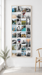 Instawall Canvas Tall fotocanvas met blanke baklijst aan de muur