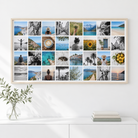 Instawall Canvas Wide fotocanvas met blanke baklijst aan de muur